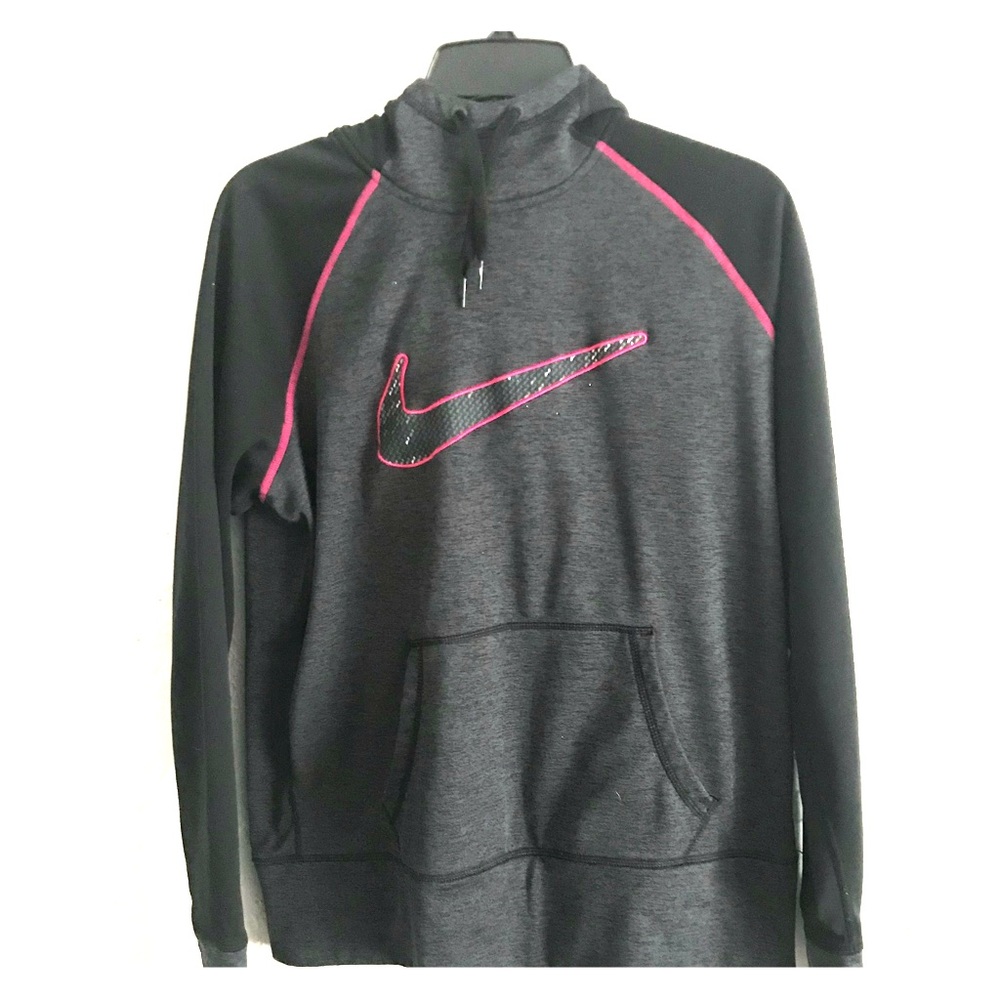 Nike Therma-fit grey and pink hoodie